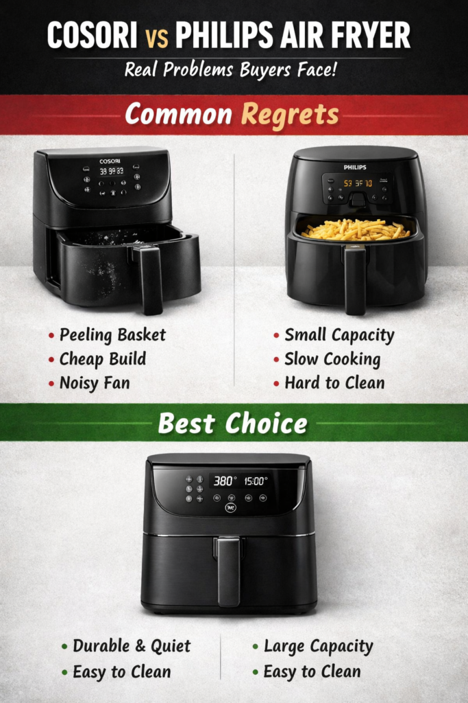Cosori vs Philips Air Fryer: What to Buy in 2026?