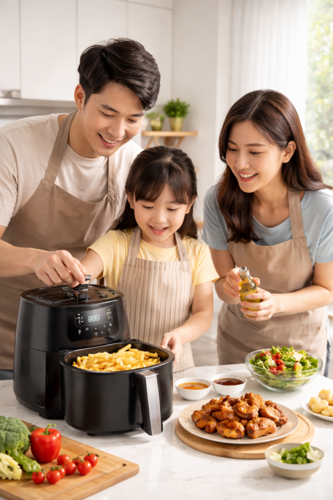 Instant Vortex Plus air fryer for small family daily cooking.