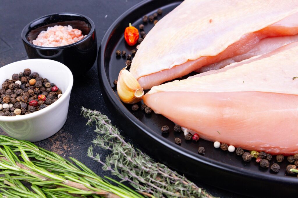 Preparing chicken breast evenly for air fryer cooking