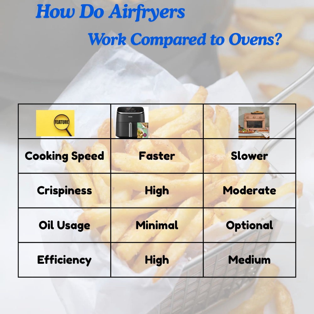 air fryer vs oven cooking comparison how airfryers work faster and crispier