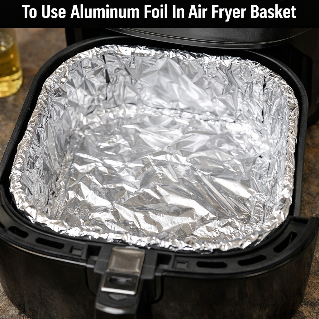 wrong way to use aluminum foil in air fryer basket