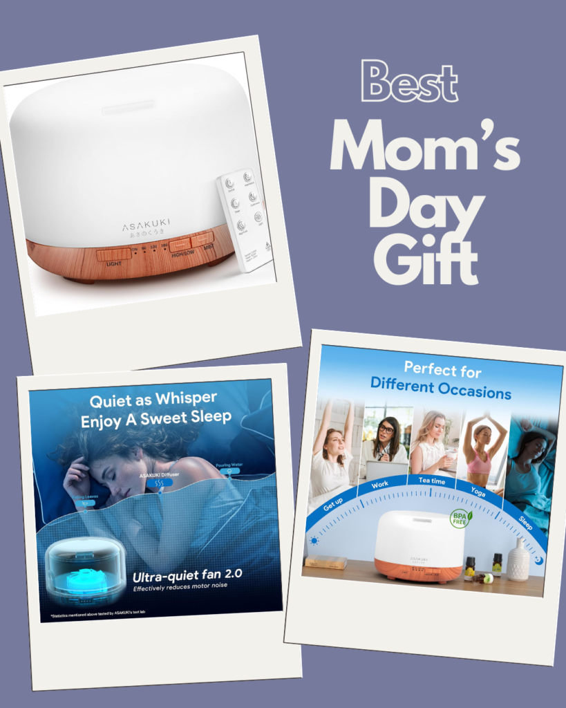 essential oil diffuser with LED lights and mist for relaxation and aromatherapy at home