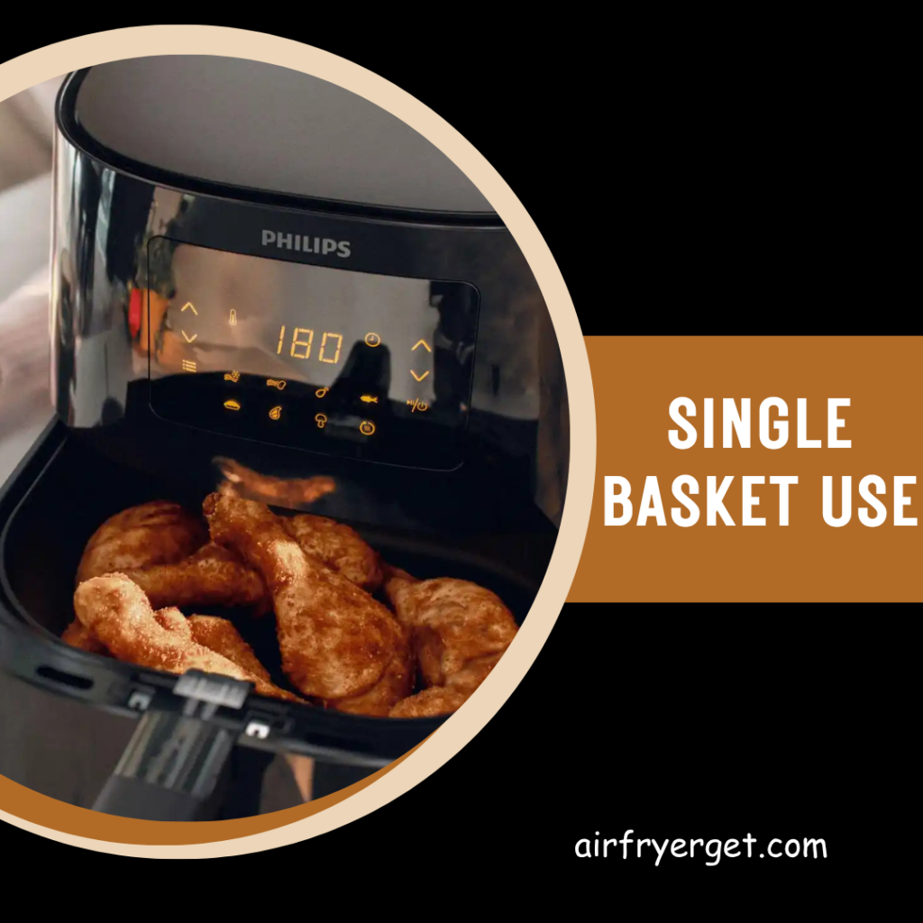 single basket air fryer compact kitchen use