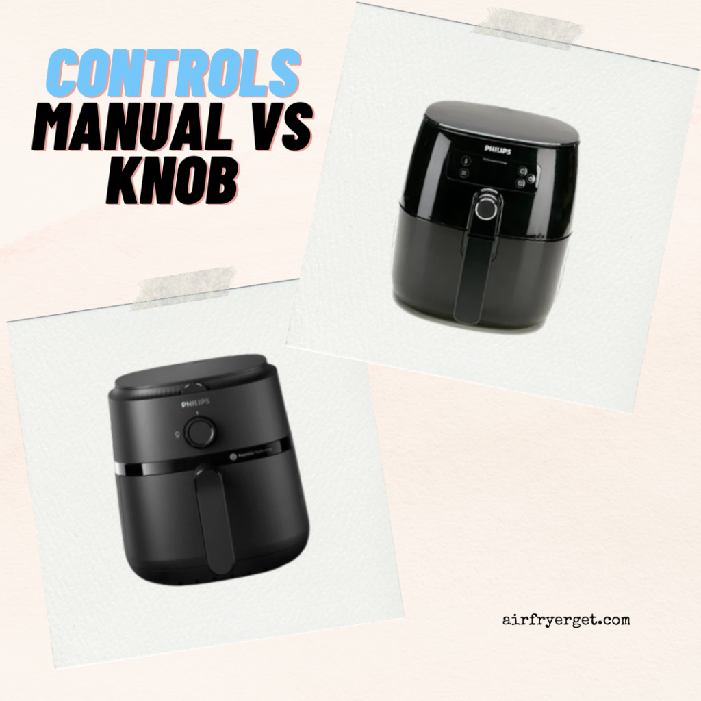 Philips air fryer manual vs digital control panel comparison for beginners
