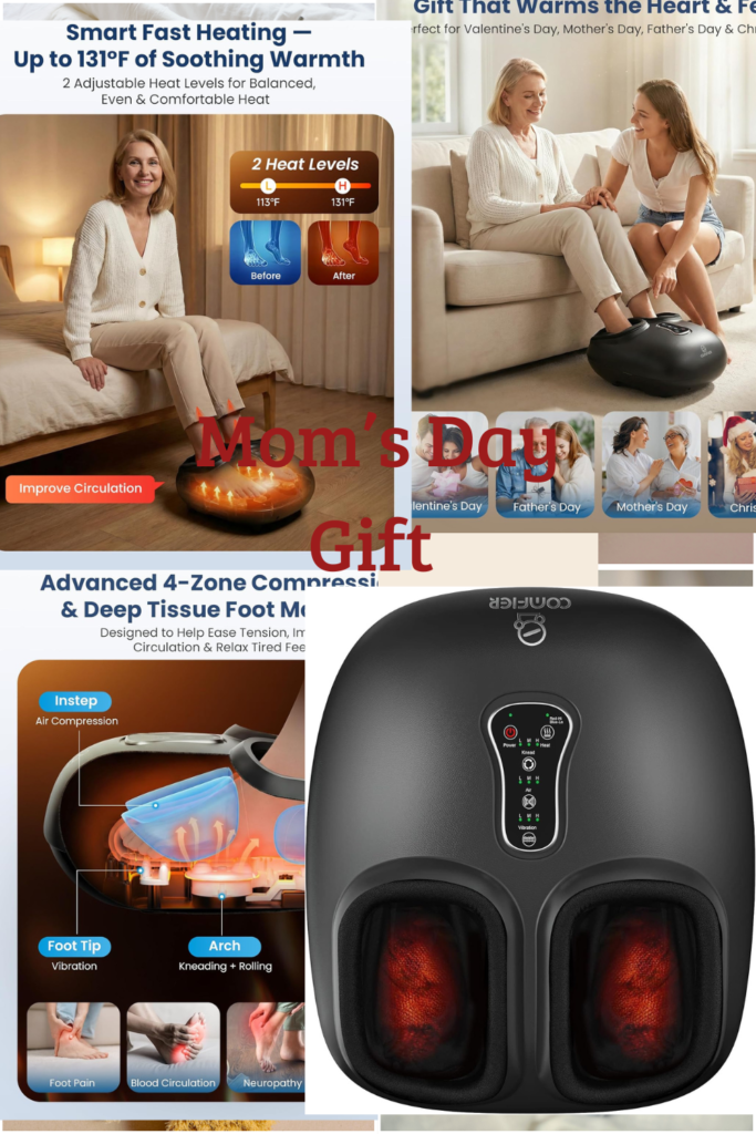 shiatsu foot massager with heat for pain relief and relaxation for tired feet