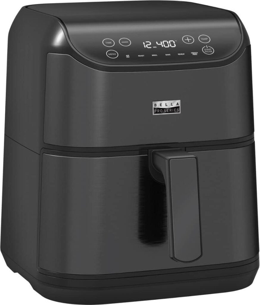 Bella Pro Series digital air fryer with large family-sized basket