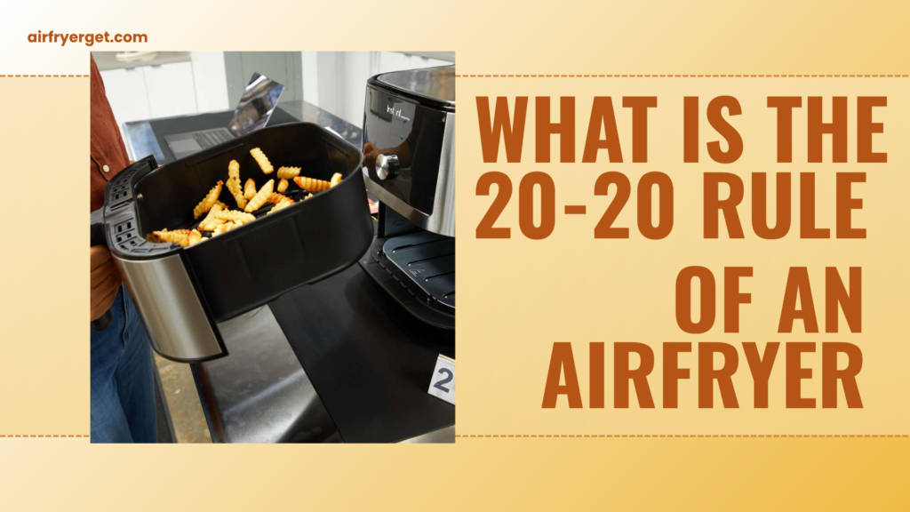 Shaking food basket during cooking to follow the 20-20 rule of an air fryer
