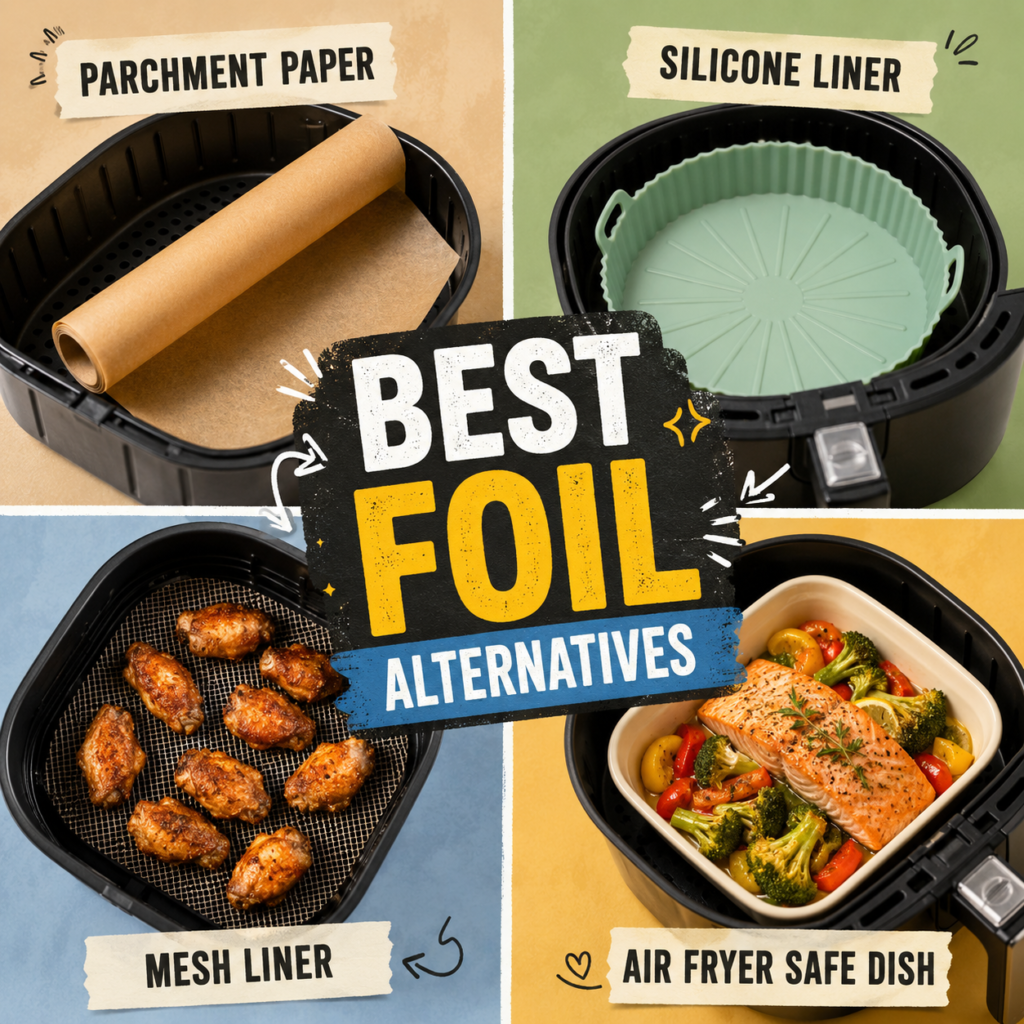 Alternatives to aluminum foil in an air fryer