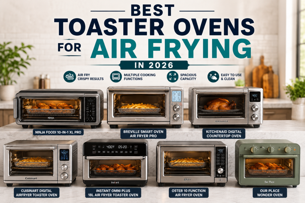 Best toaster ovens for air frying in 2026 featuring top countertop air fryer ovens